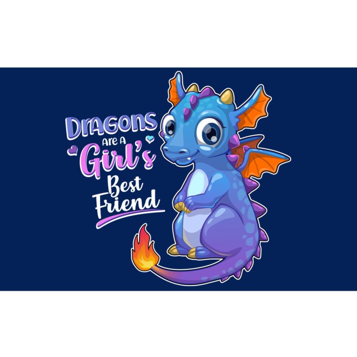 Cute Dragons Are A Girl's Best Friend Bumper Sticker