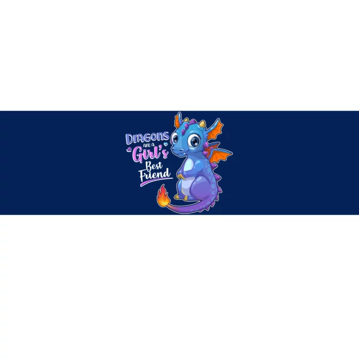 Cute Dragons Are A Girl's Best Friend Bumper Sticker