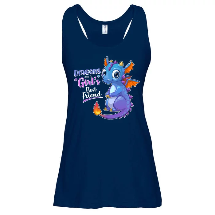 Cute Dragons Are A Girl's Best Friend Ladies Essential Flowy Tank