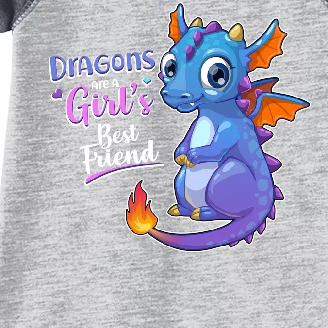 Cute Dragons Are A Girl's Best Friend Infant Baby Jersey Bodysuit