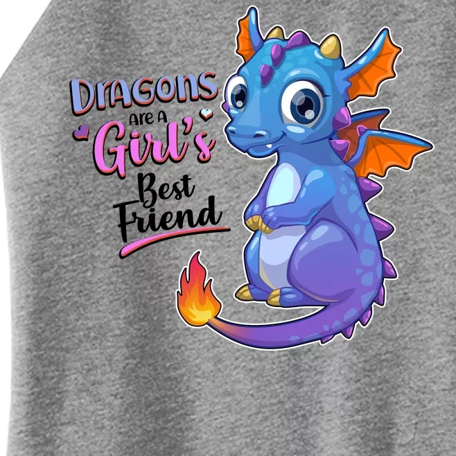 Cute Dragons Are A Girl's Best Friend Women’s Perfect Tri Rocker Tank