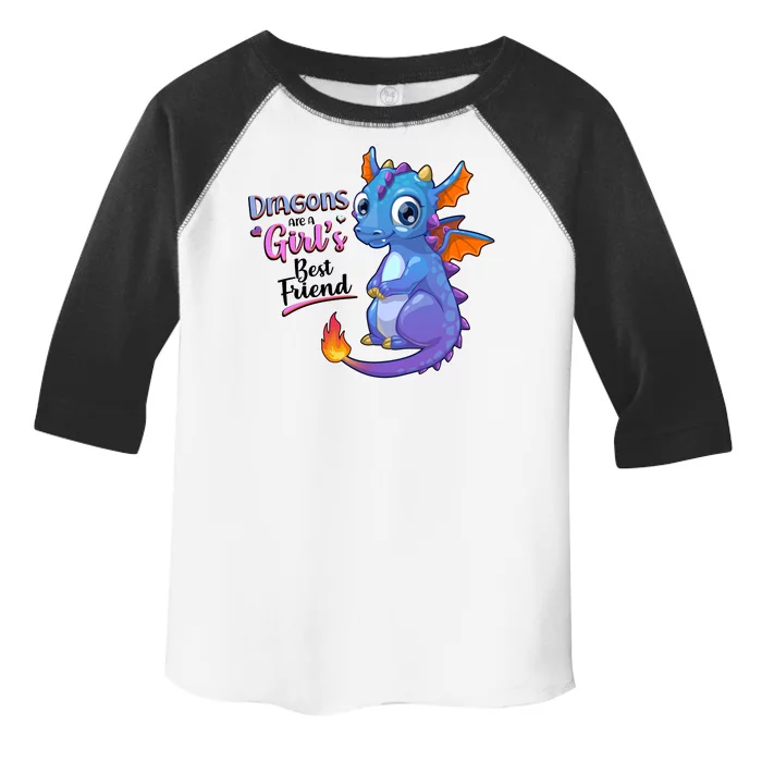 Cute Dragons Are A Girl's Best Friend Toddler Fine Jersey T-Shirt