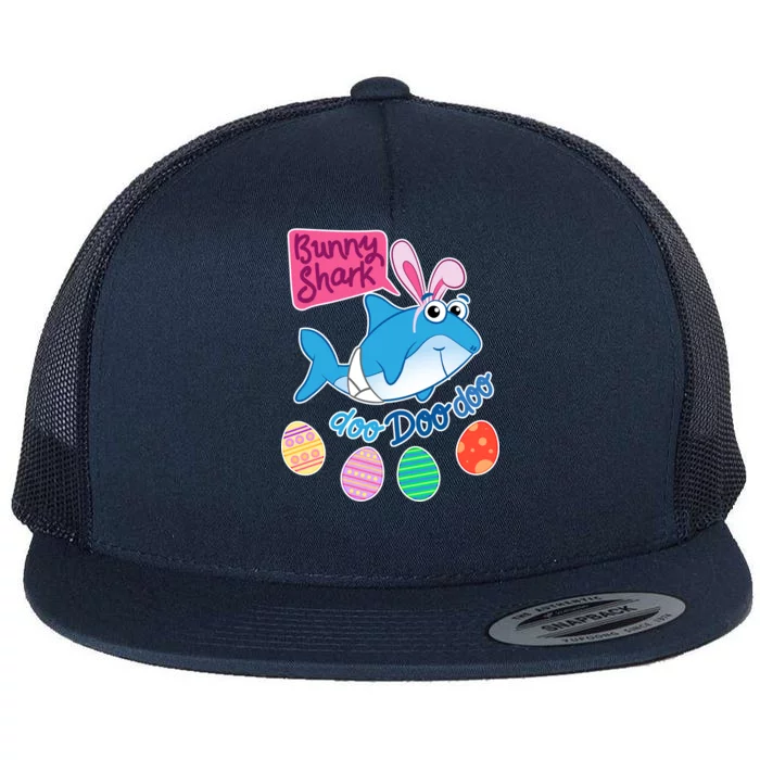 Cute Easter Baby Shark Doo Doo Doo Flat Bill Trucker Hat