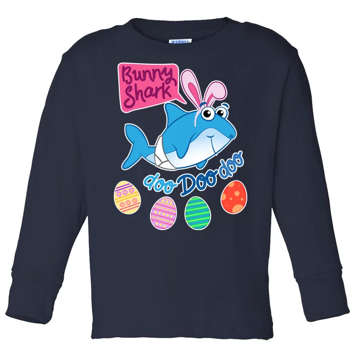 Cute Easter Baby Shark Doo Doo Doo Toddler Long Sleeve Shirt