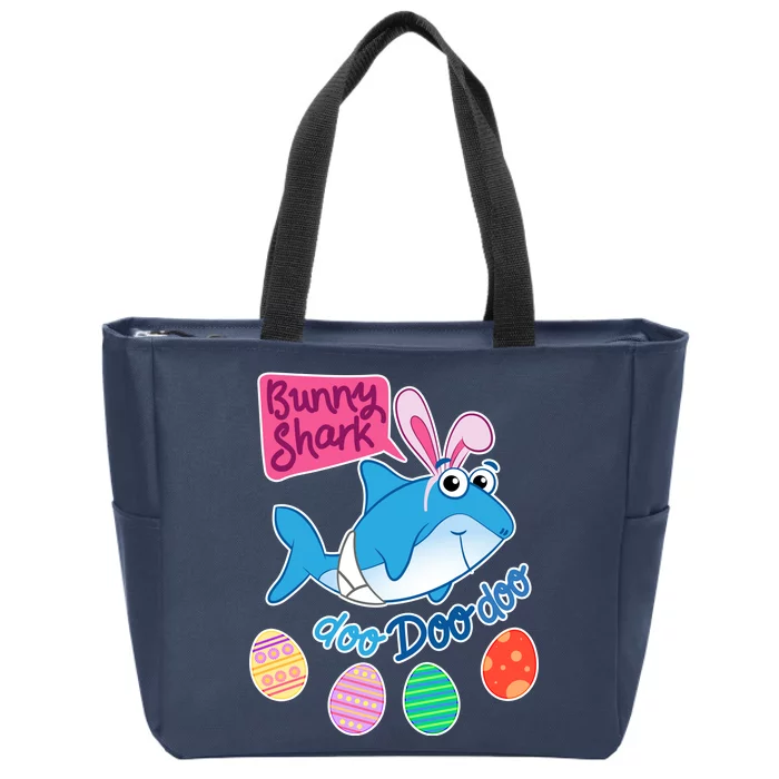 Cute Easter Baby Shark Doo Doo Doo Zip Tote Bag