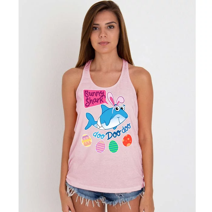 Cute Easter Baby Shark Doo Doo Doo Women's Knotted Racerback Tank