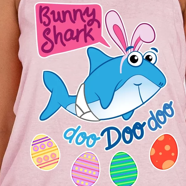 Cute Easter Baby Shark Doo Doo Doo Women's Knotted Racerback Tank