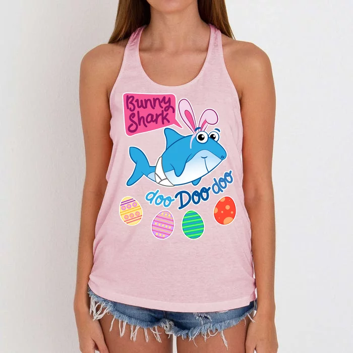 Cute Easter Baby Shark Doo Doo Doo Women's Knotted Racerback Tank