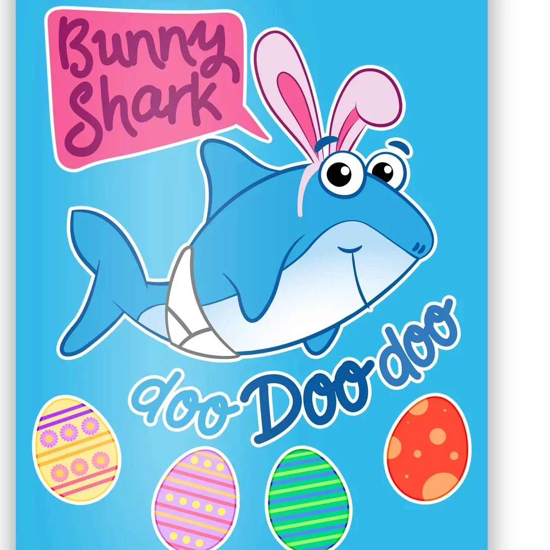 Cute Easter Baby Shark Doo Doo Doo Poster