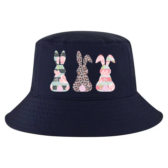 Cute Easter Bunnies Rose Stripe Leopard Patterns Cool Comfort Performance Bucket Hat