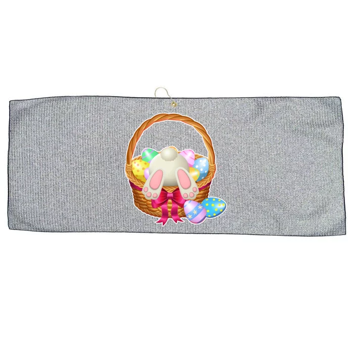 Cute Easter Bunny Basket Large Microfiber Waffle Golf Towel