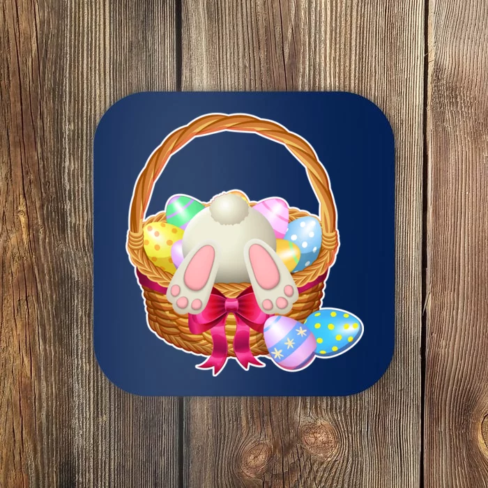 Cute Easter Bunny Basket Coaster