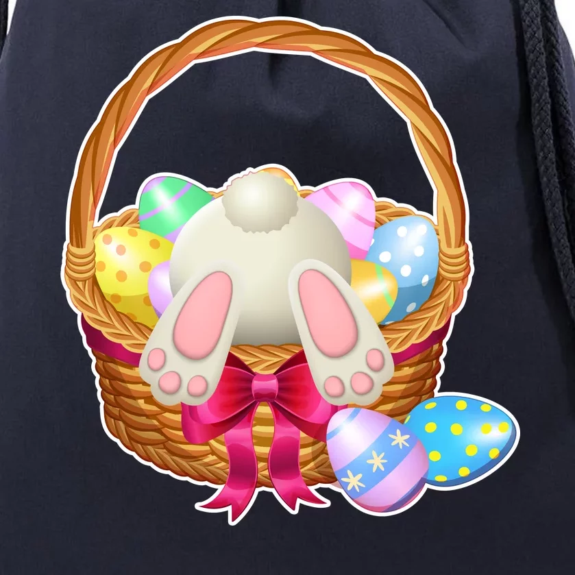 Cute Easter Bunny Basket Drawstring Bag