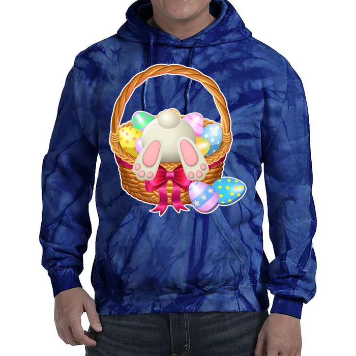 Cute Easter Bunny Basket Tie Dye Hoodie