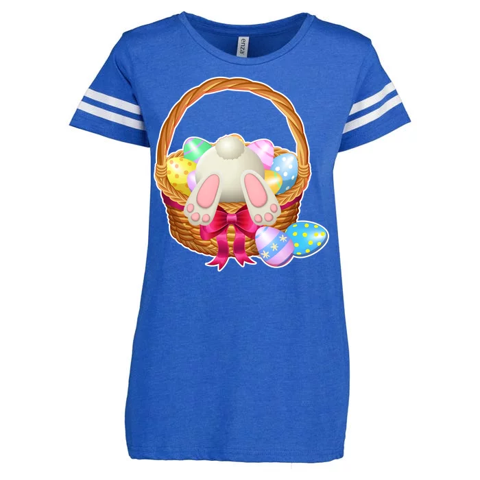 Cute Easter Bunny Basket Enza Ladies Jersey Football T-Shirt