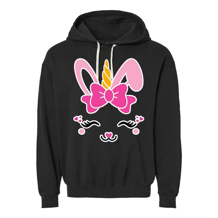 Cute Easter Bunny Unicorn Magical Garment-Dyed Fleece Hoodie