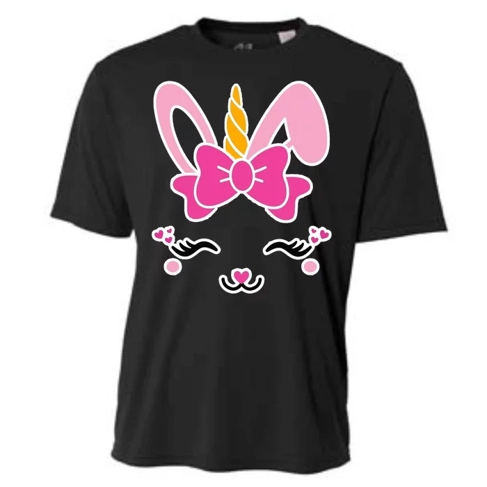 Cute Easter Bunny Unicorn Magical Cooling Performance Crew T-Shirt