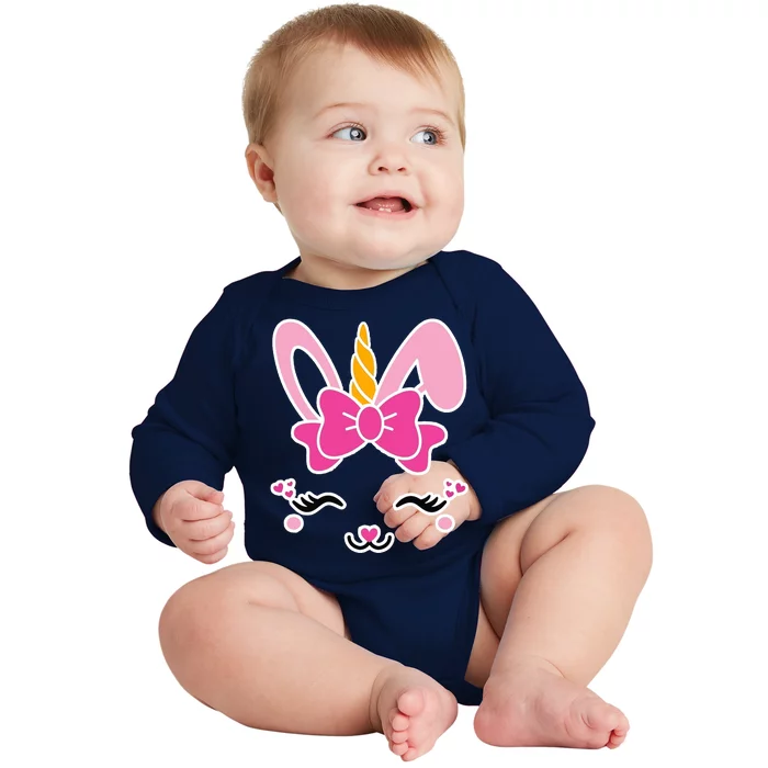 Cute Easter Bunny Unicorn Magical Baby Long Sleeve Bodysuit