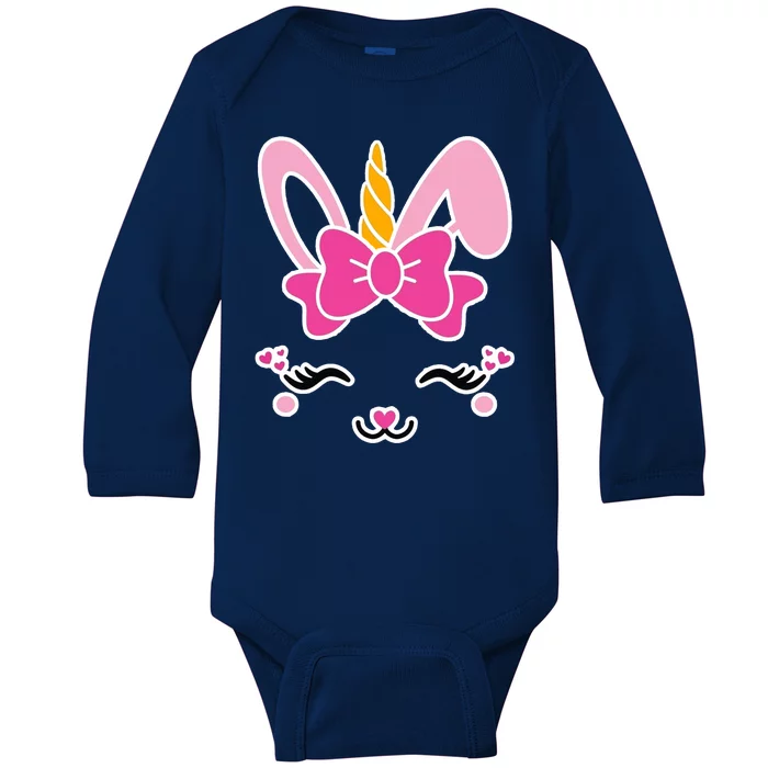 Cute Easter Bunny Unicorn Magical Baby Long Sleeve Bodysuit