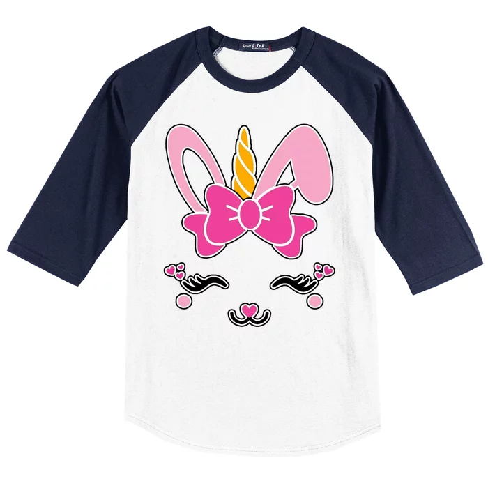 Cute Easter Bunny Unicorn Magical Baseball Sleeve Shirt