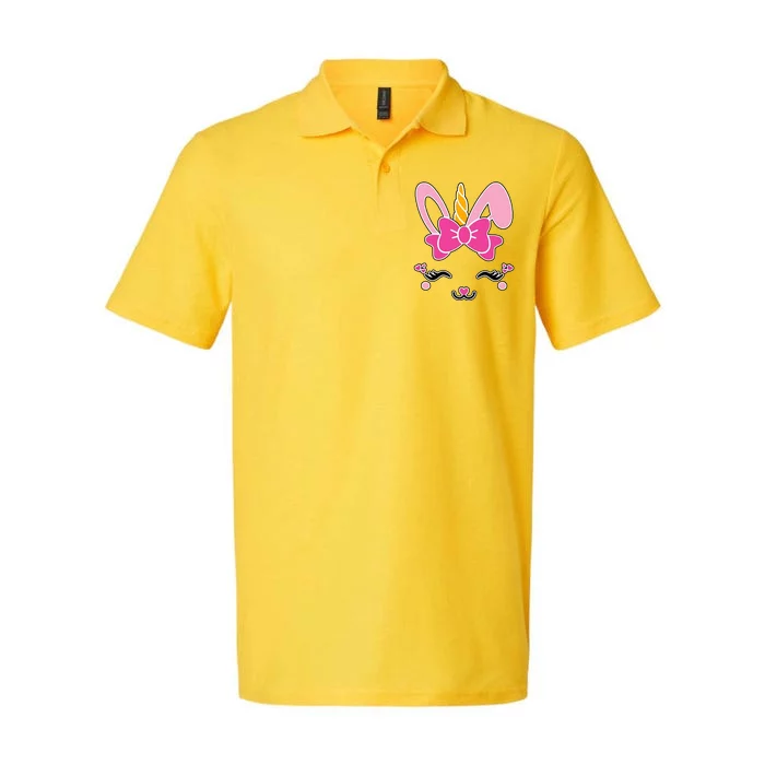 Cute Easter Bunny Unicorn Magical Softstyle Adult Sport Polo