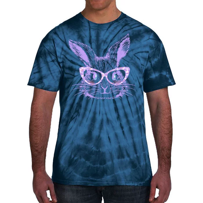 Cute Easter Bunny With Glasses Tie-Dye T-Shirt