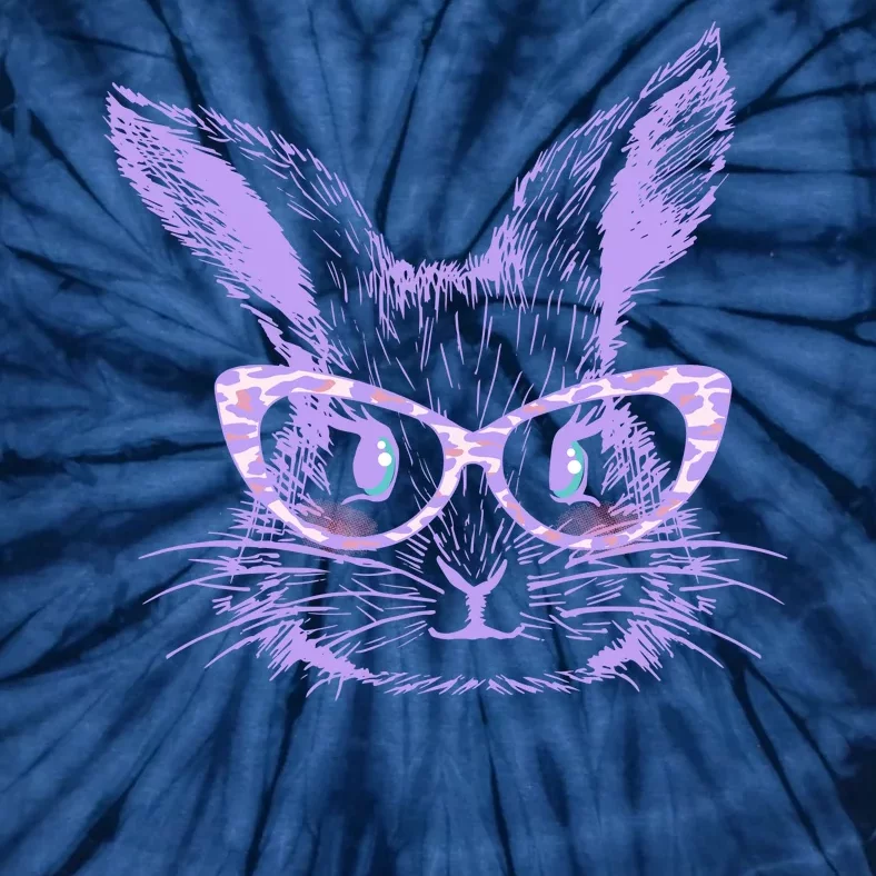 Cute Easter Bunny With Glasses Tie-Dye T-Shirt