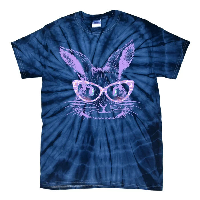 Cute Easter Bunny With Glasses Tie-Dye T-Shirt