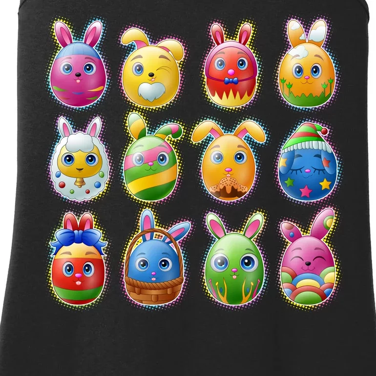 Cute Easter Eggs Ladies Essential Tank