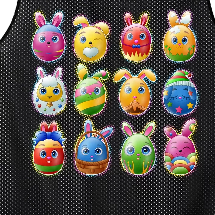 Cute Easter Eggs Mesh Reversible Basketball Jersey Tank