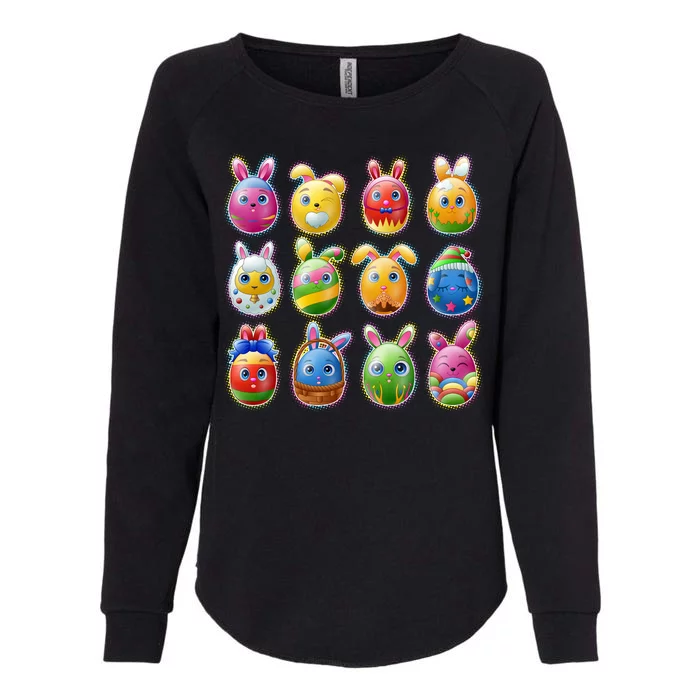 Cute Easter Eggs Womens California Wash Sweatshirt