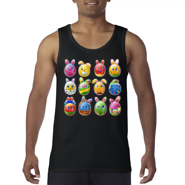 Cute Easter Eggs Tank Top