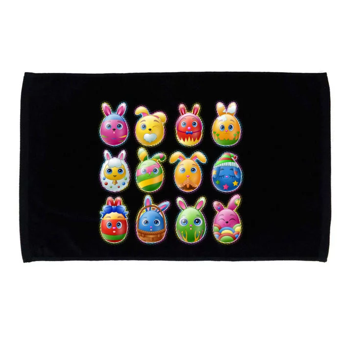 Cute Easter Eggs Microfiber Hand Towel