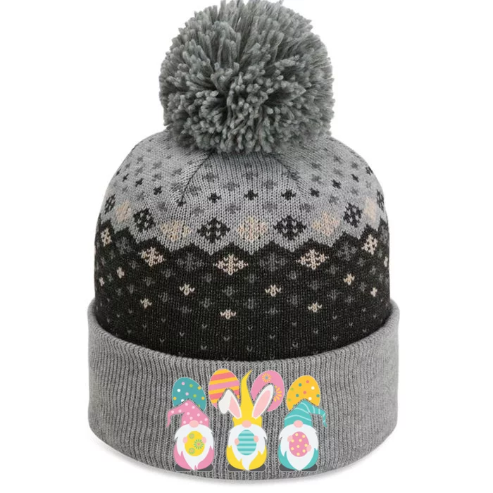 Cute Easter Holiday Gnomes The Baniff Cuffed Pom Beanie