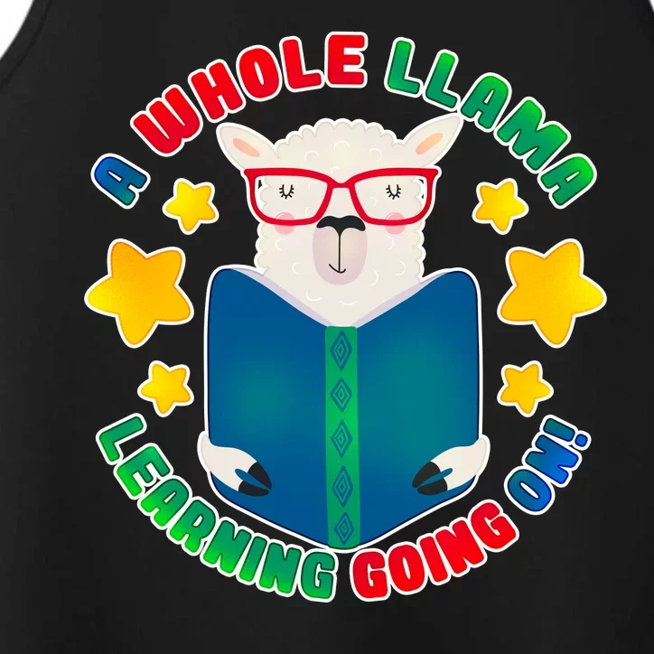 Cute Educational - A Whole Llama Learning Performance Tank