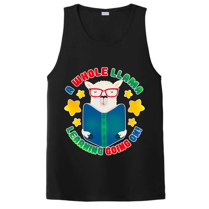 Cute Educational - A Whole Llama Learning Performance Tank