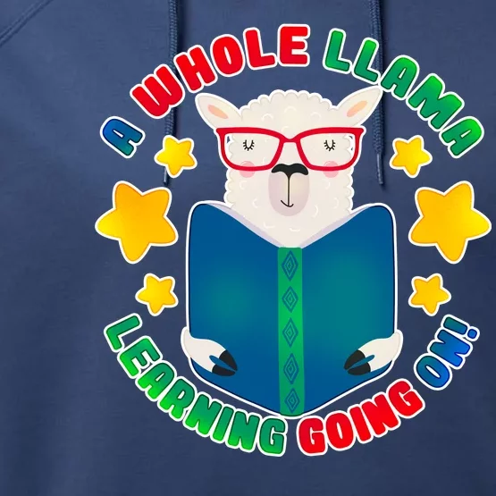 Cute Educational - A Whole Llama Learning Performance Fleece Hoodie