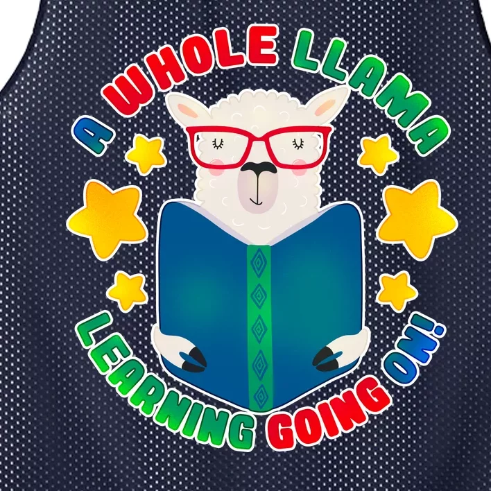 Cute Educational - A Whole Llama Learning Mesh Reversible Basketball Jersey Tank