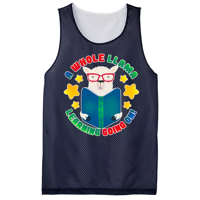 Cute Educational - A Whole Llama Learning Mesh Reversible Basketball Jersey Tank