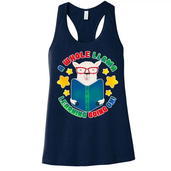 Cute Educational - A Whole Llama Learning Women's Racerback Tank