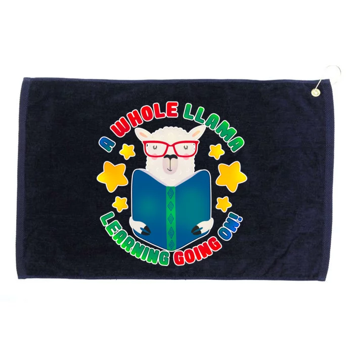 Cute Educational - A Whole Llama Learning Grommeted Golf Towel