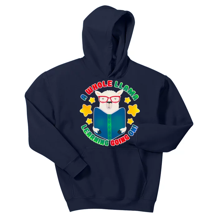 Cute Educational - A Whole Llama Learning Kids Hoodie