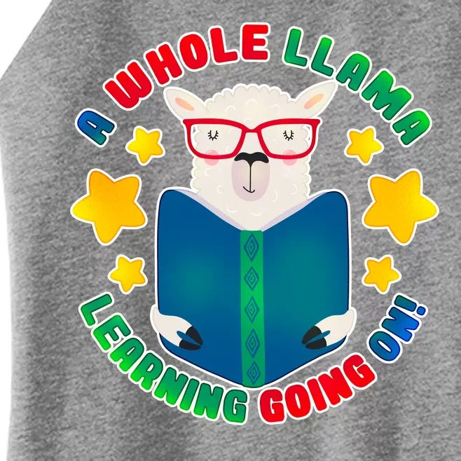 Cute Educational - A Whole Llama Learning Women’s Perfect Tri Rocker Tank