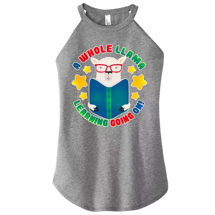 Cute Educational - A Whole Llama Learning Women’s Perfect Tri Rocker Tank