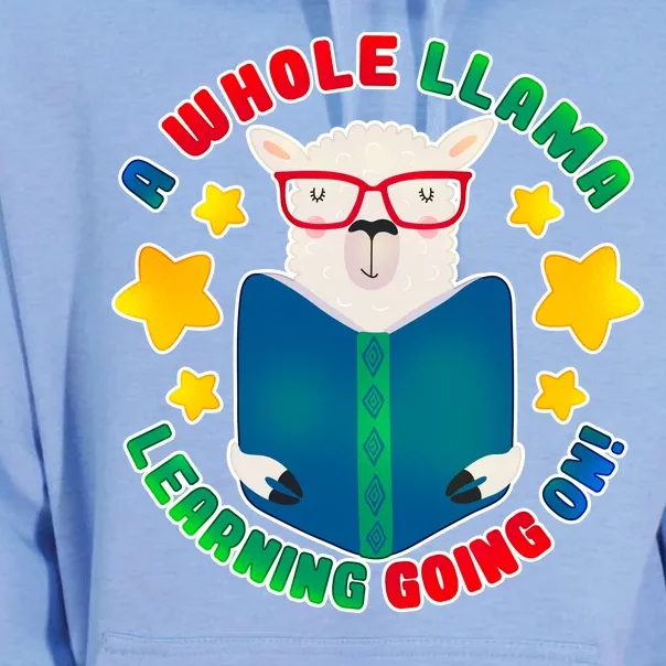 Cute Educational - A Whole Llama Learning Unisex Surf Hoodie