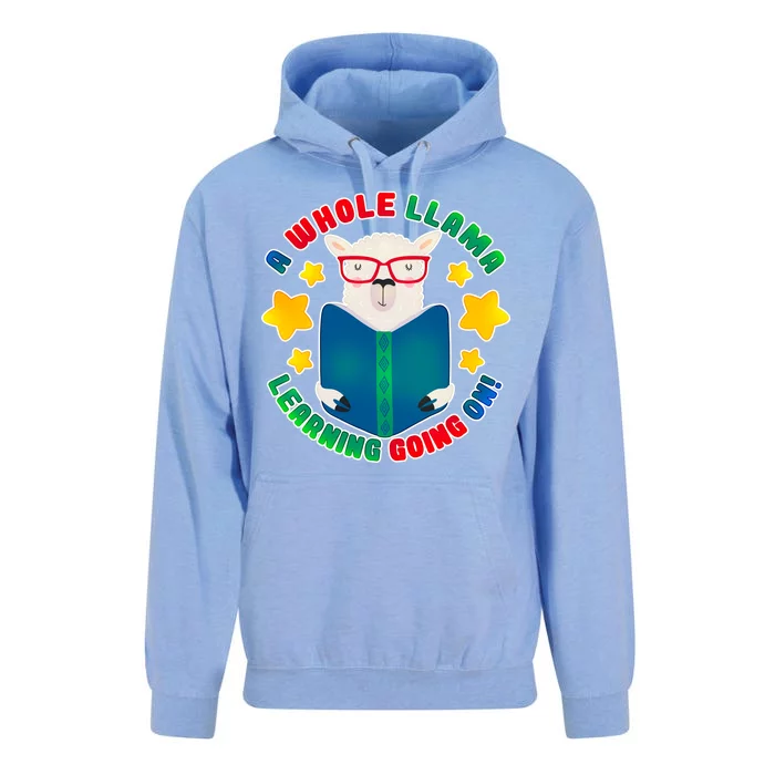 Cute Educational - A Whole Llama Learning Unisex Surf Hoodie