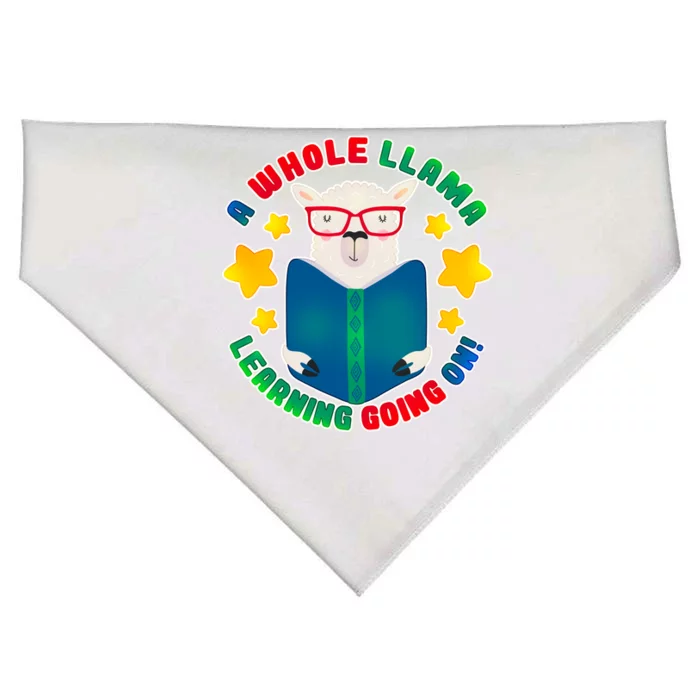 Cute Educational - A Whole Llama Learning USA-Made Doggie Bandana