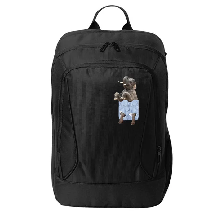 Cute Elephant Front Pocket City Backpack