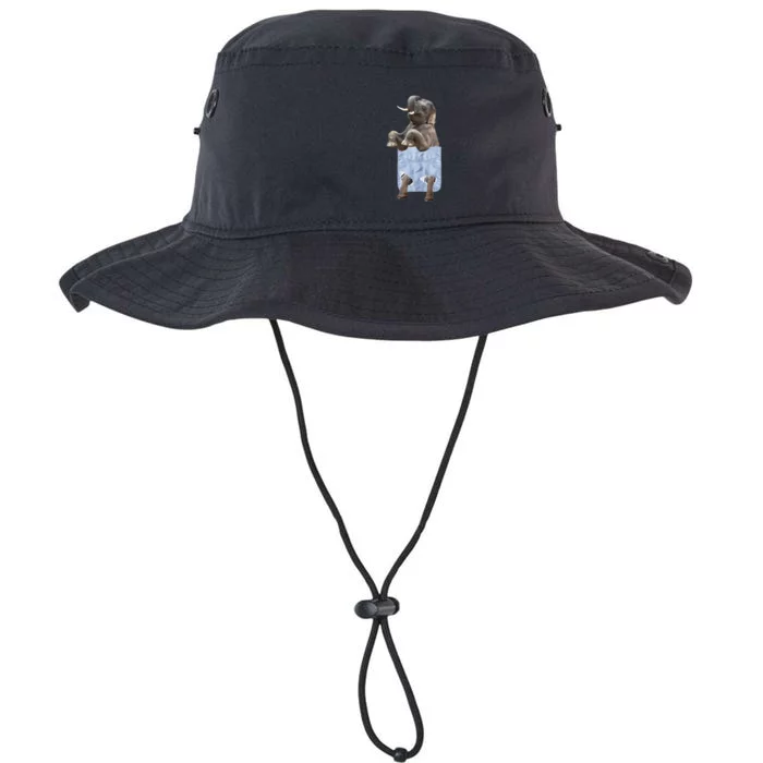 Cute Elephant Front Pocket Legacy Cool Fit Booney Bucket Hat