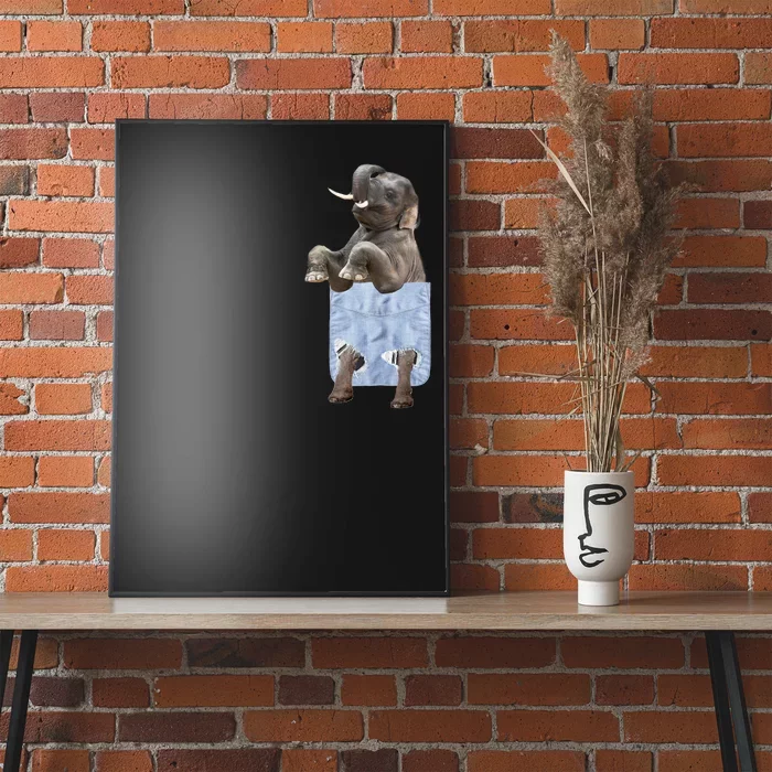 Cute Elephant Front Pocket Poster